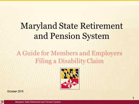 Filing for Disability Video - Maryland State Retirement and Pension System