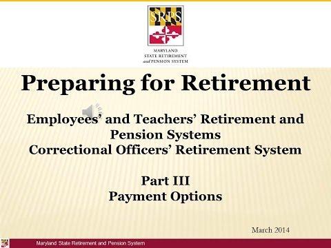 Retirement Part 3: Preparing for Retirement Payment Options Video